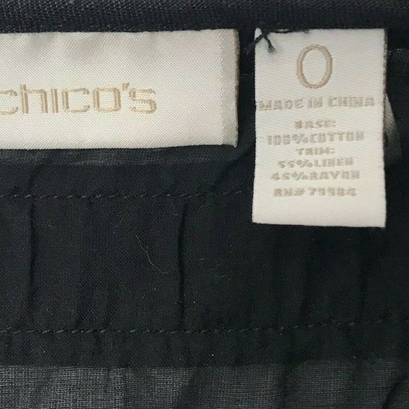 Chico's Jacket  Linen Trim  3/4 Sleeve Semi-sheer - Picture 7 of 7